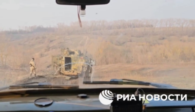 Captured Ukrainian vehicles in kurks region