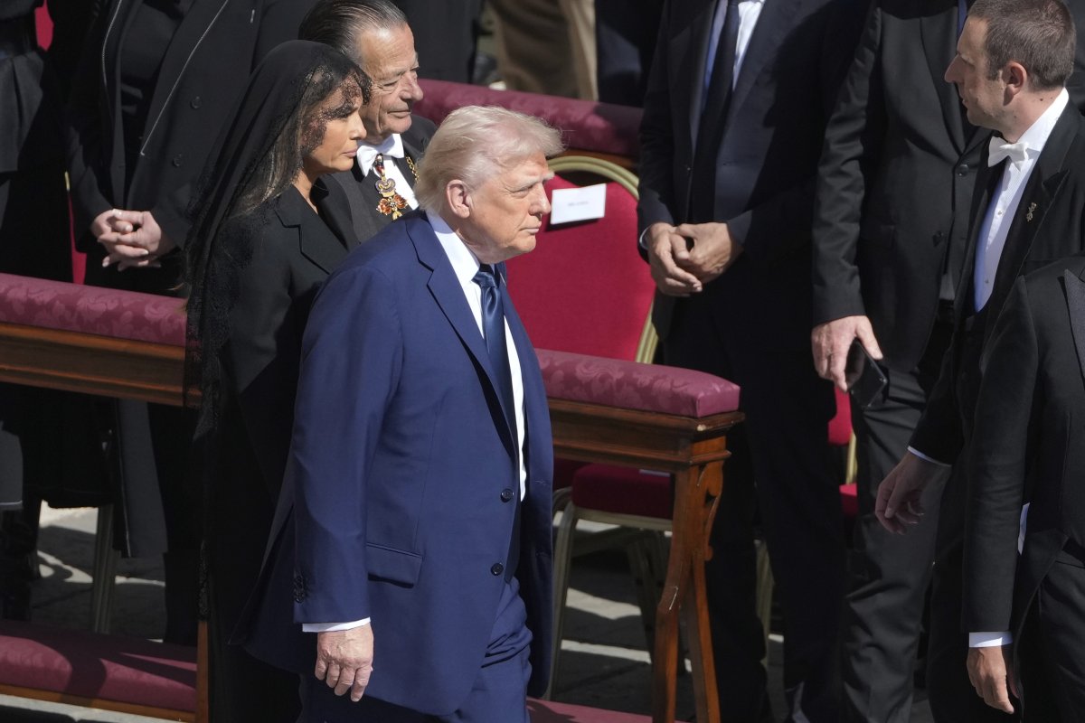 Donald Trump and Melania at Pope's Funeral
