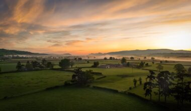 Majestic sunrise this morning near Garthmyl