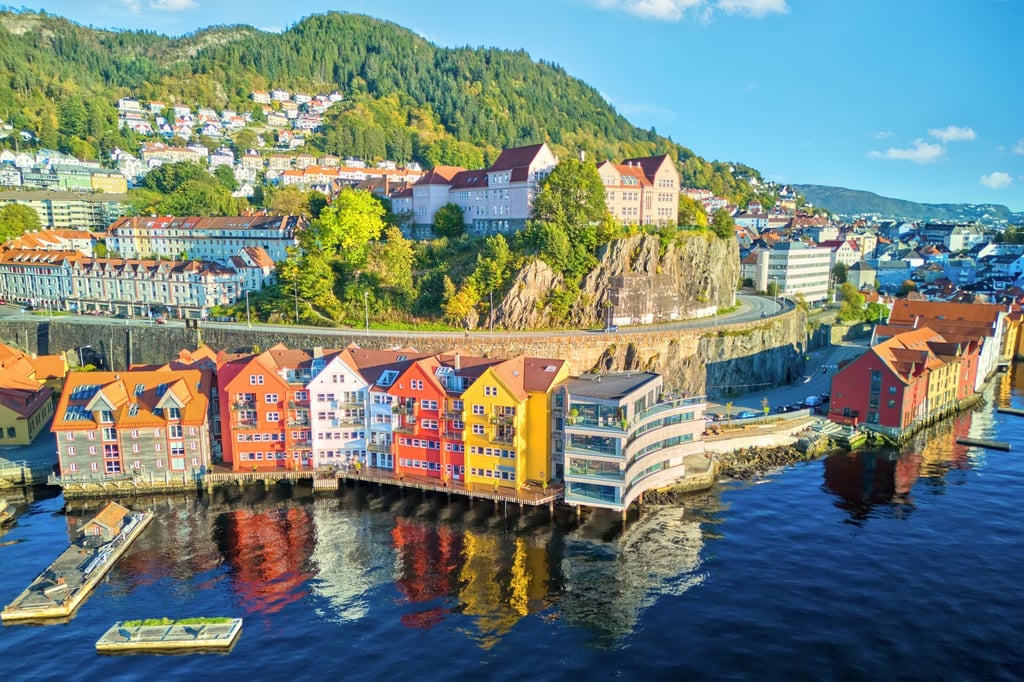 Bergen, on Norway’s southwestern coast, is where the cruise starts. Photo: Shutterstock