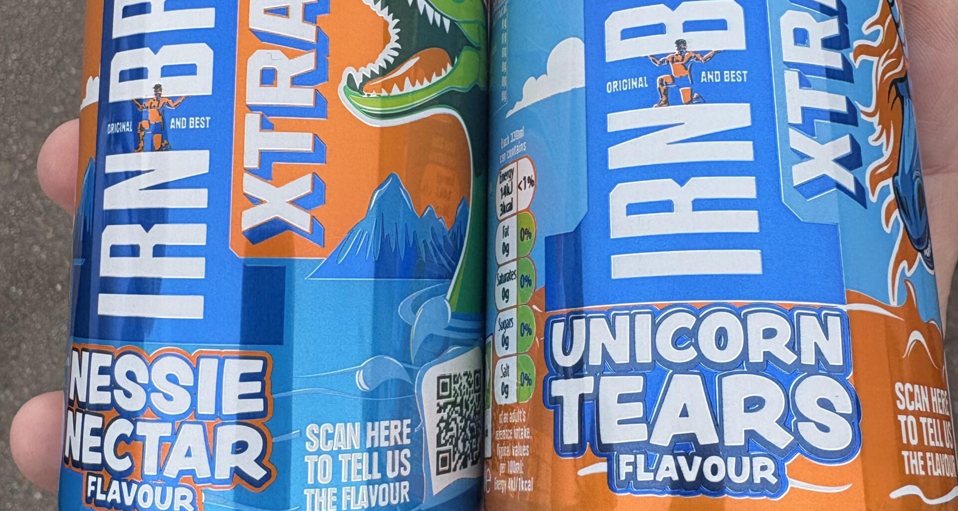 Great art work on the cans.