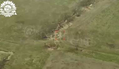 The Ukrainian Armed Forces carried out a MiG-29 airstrike using 4 guided aerial bombs on a Russian fortification. Zaporizhia region, April 2025.