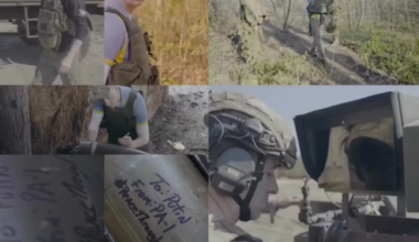 Republican Congressman Brian Fitzpatrick visited the front line in Ukraine and signed the Ukrainian shell. On the projectile shown in the video, you can see the inscription "Peace through strength".