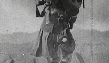 Bagpipes being played in the trenches of WW1