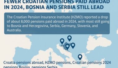 Fewer Croatian Pensions Sent Abroad in 2024, But Bosnia, Serbia, and Germany Still Lead the List