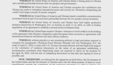 The Ukrainian government has published the text of a memorandum on a deal with the USA on rare-earth metals