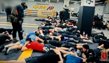 Russia storms gyms and forcibly recruits healthy men.