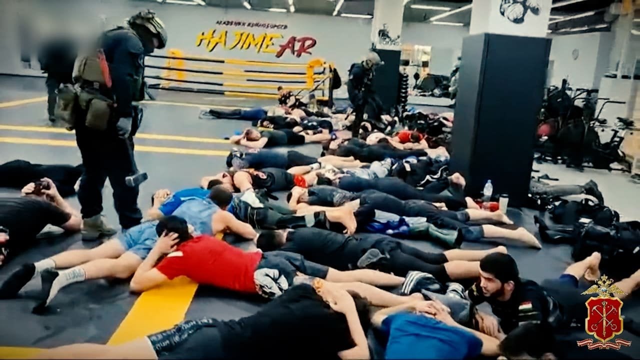 Russia storms gyms and forcibly recruits healthy men.