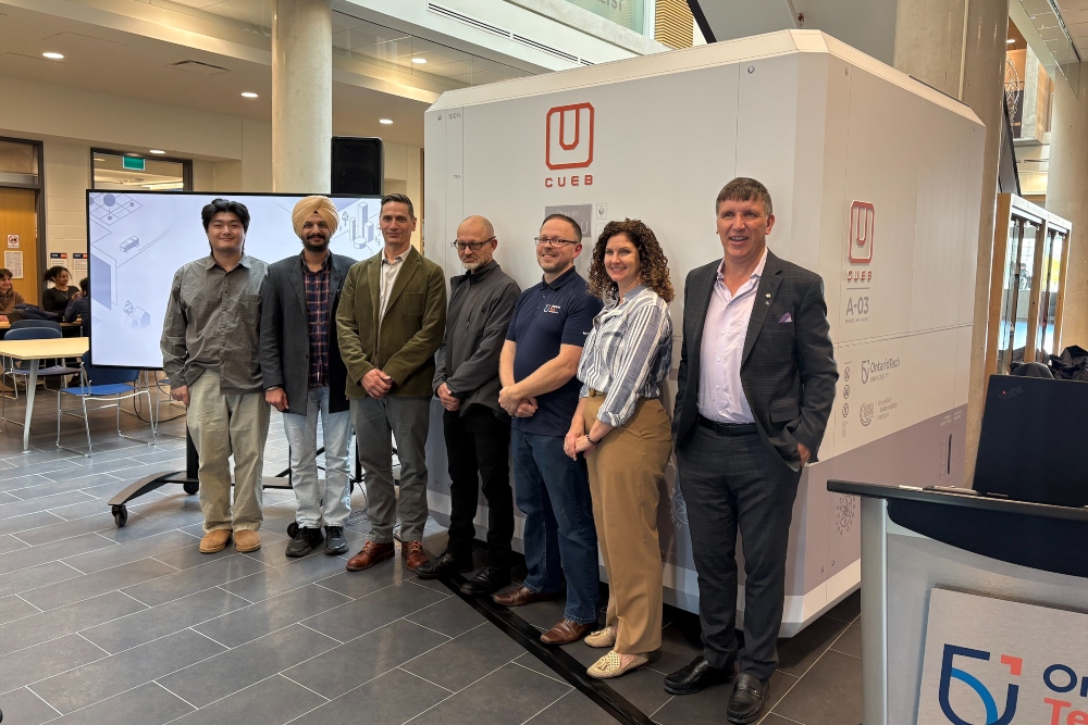 Event revealing CUEB, the Canadian Uranium Energy Bridge concept project, at Ontario Tech University, on October 8, 2024.