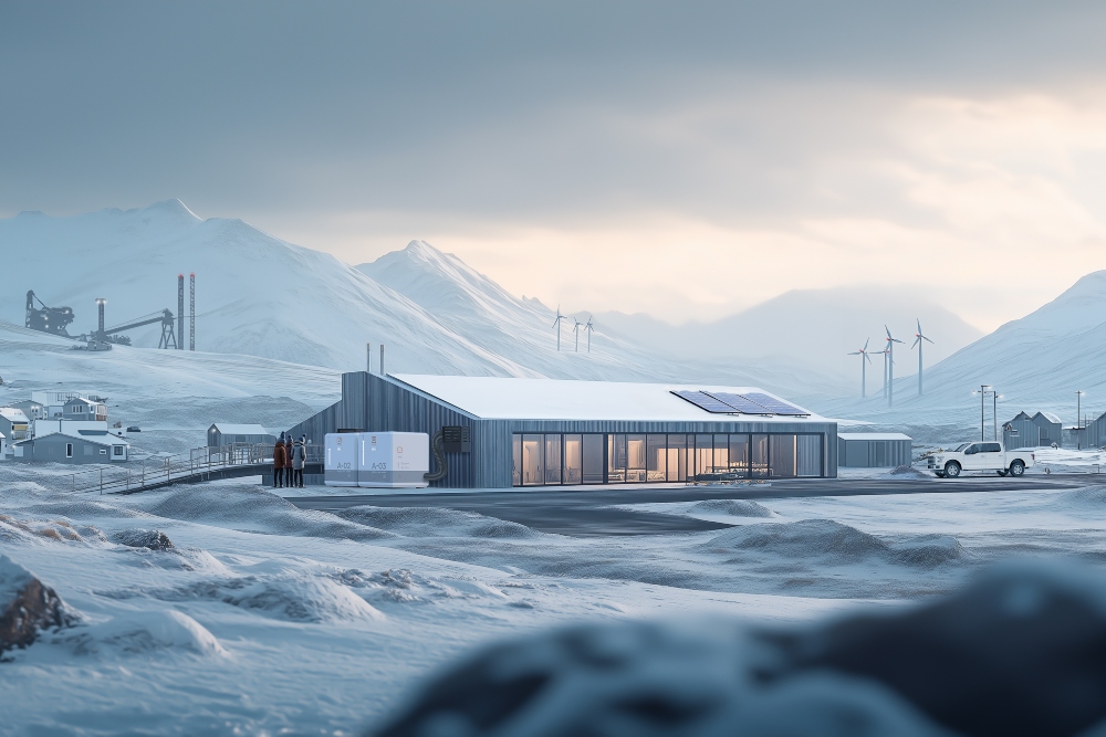 Rendering of CUEB being used for district heating in a northern community.