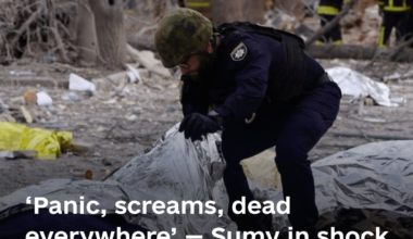 ‘Panic, screams, dead everywhere’ — Sumy in shock after double-tap missile attack kills 35