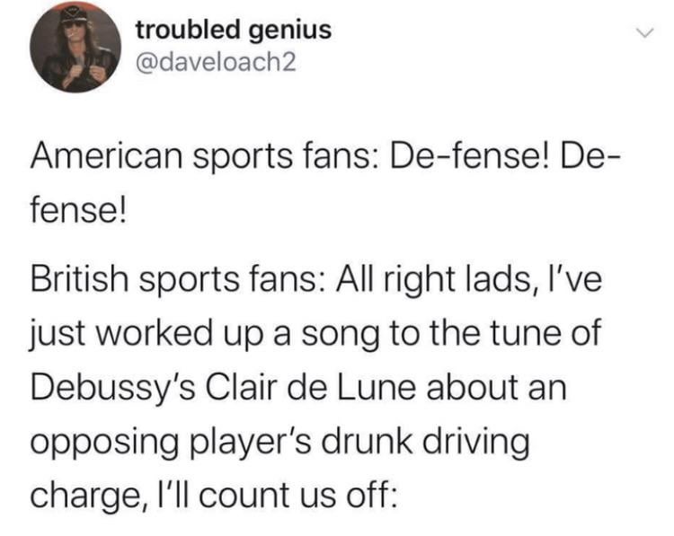We need to up our banter game folks