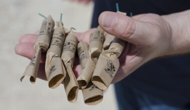 Vuurwerk in hand