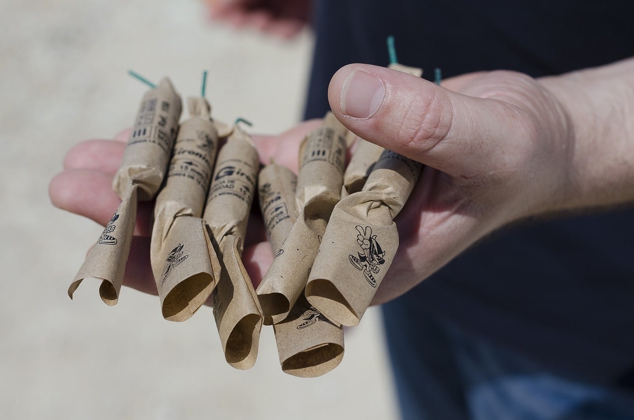Vuurwerk in hand