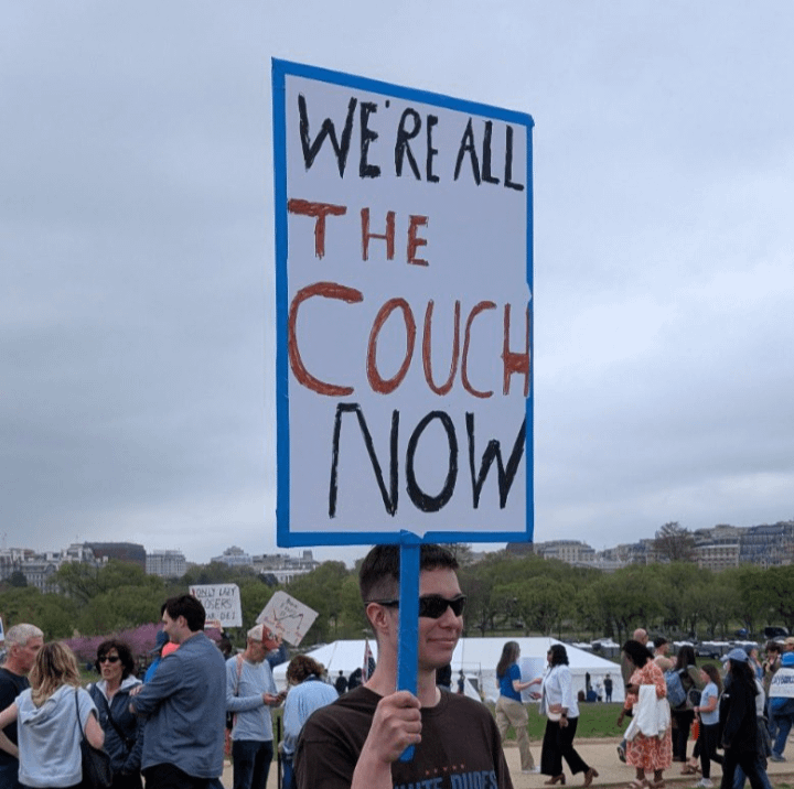 We're all the couch now