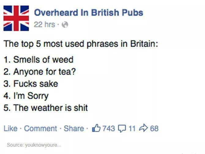 This List Perfectly Sums Up British Life