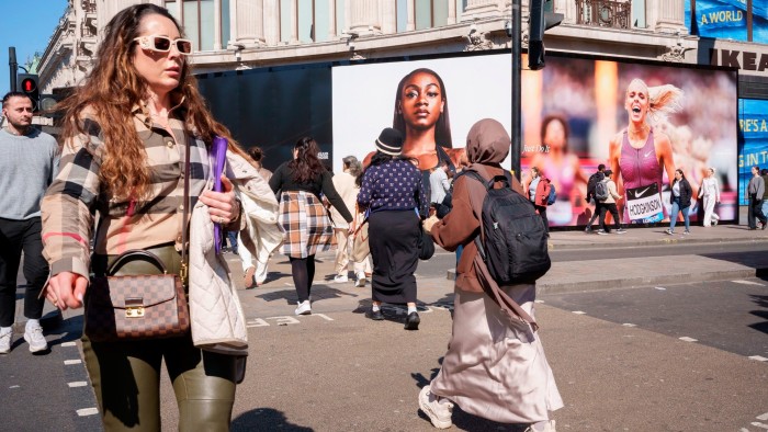 Shoppers in central London