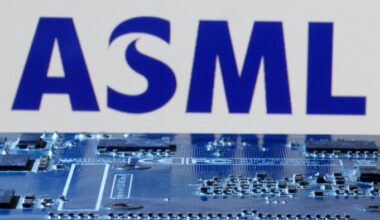 ASML logo is prominently displayed above a close-up view of a computer motherboard