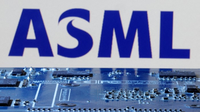 ASML logo is prominently displayed above a close-up view of a computer motherboard