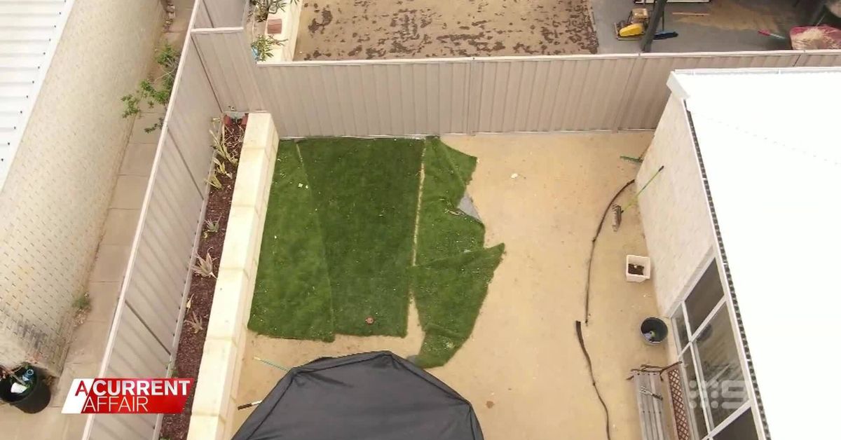 Poor water pressure leaves Perth family with backyard sandpit in place of garden
