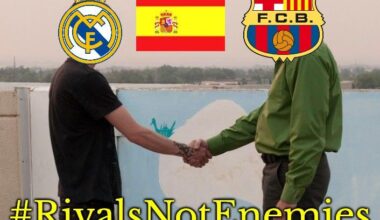 as a Madridista, i would like to support Barca till the end for Spain. RIVALS BUT NOT ENEMIES!