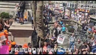 4-19-2025 3pm Tens of Thousands of Anti-Trump Protesters are Marching in Midtown Manhattan