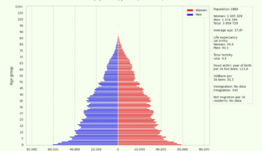 [OC] Sweden's population pyramid 1860 to 2024 (GIF)