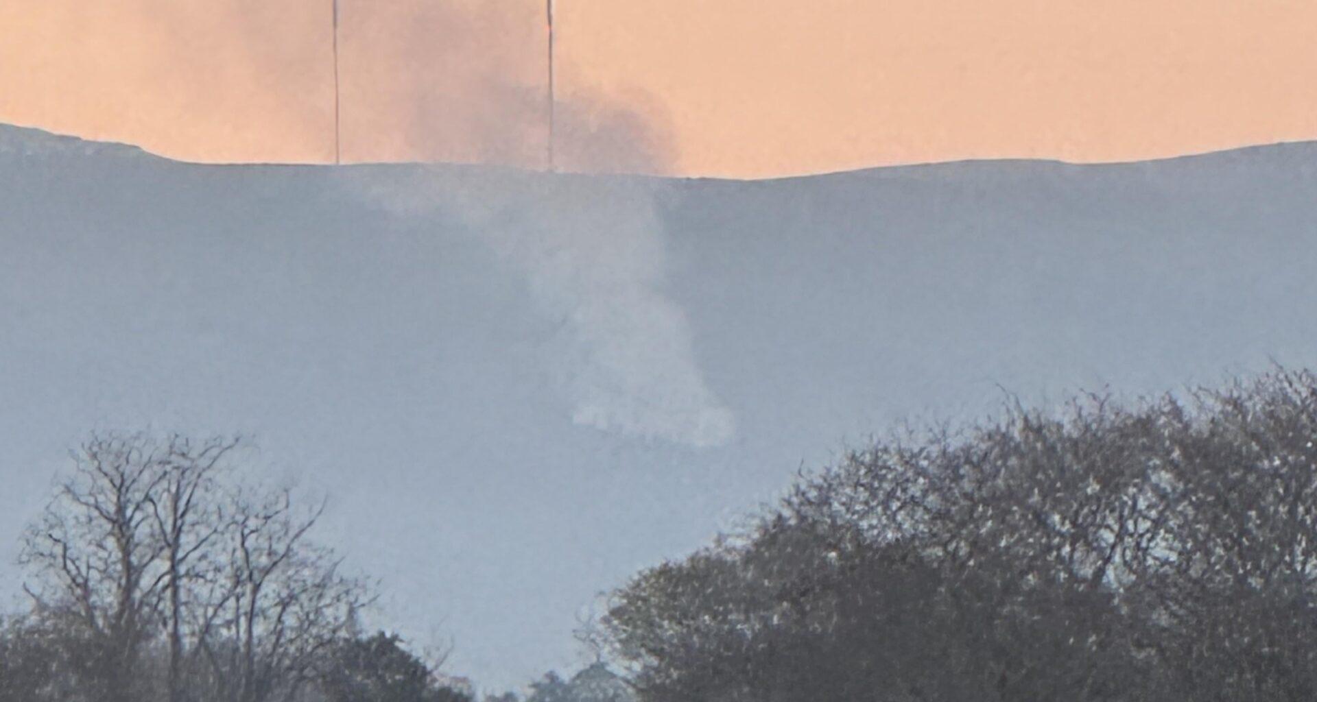Looks like there is a fire spreading on Black Mountain