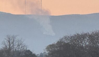Looks like there is a fire spreading on Black Mountain