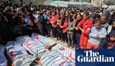 Evidence of ‘execution-style’ killings of Palestinian aid workers by Israeli forces, doctor says