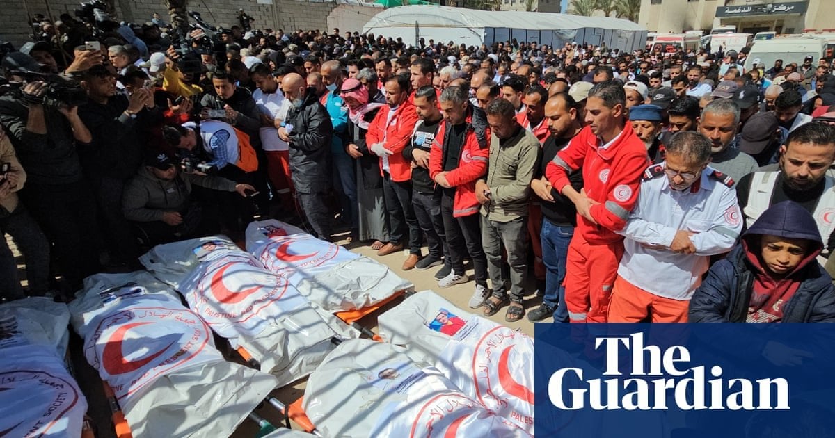 Evidence of ‘execution-style’ killings of Palestinian aid workers by Israeli forces, doctor says