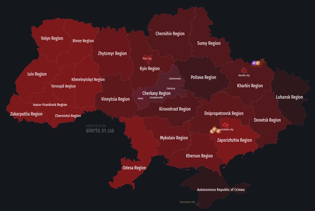 Right now, Russia is attacking Ukraine with cruise missiles, ballistic missiles, and drones. Massive explosions are heard in Kyiv.