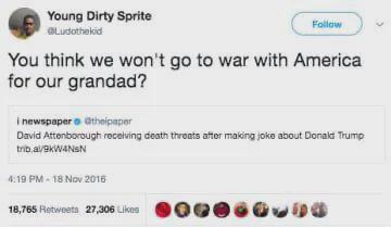 What individual citizen of your country would you go to war for?