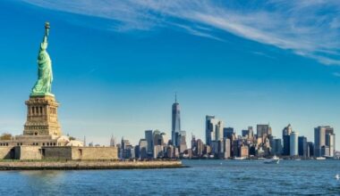 Croatian traditional boat to sail around Manhattan and Liberty Island