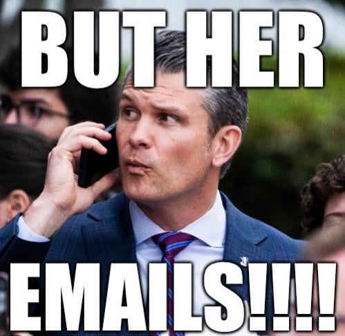 Where are all the “lock her up” people? Hypocrites.