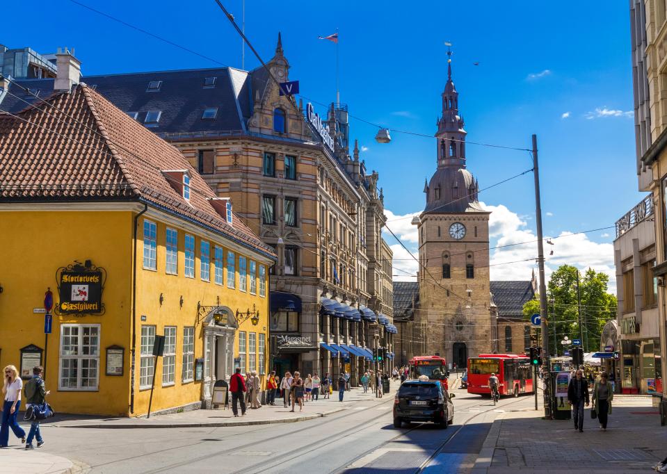Stortorvet Square in Oslo, Norway.