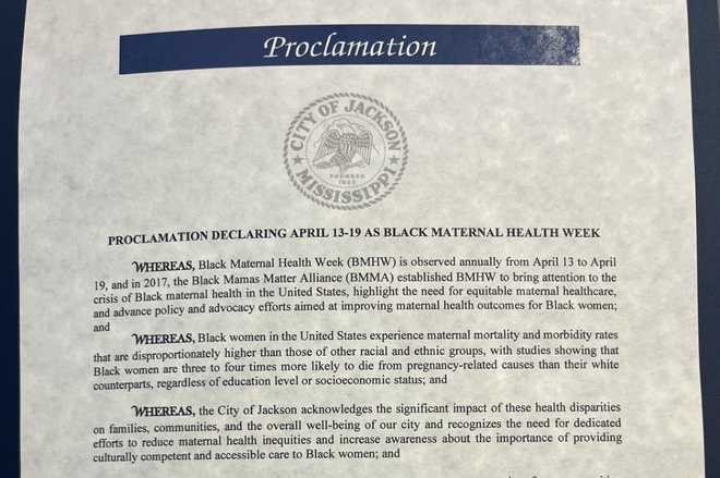 ﻿black maternal health week proclamation