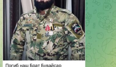 Kadyrov's soldier Buvaysar Khasanovich Umkhanov with the call sign Tarzan died.