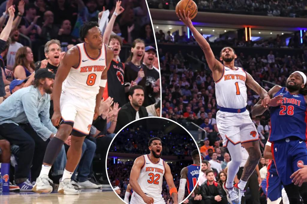 Knicks ride wild fourth-quarter run to take Game 1 over Pistons