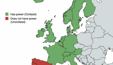 Updated map of Western civilization in Europe