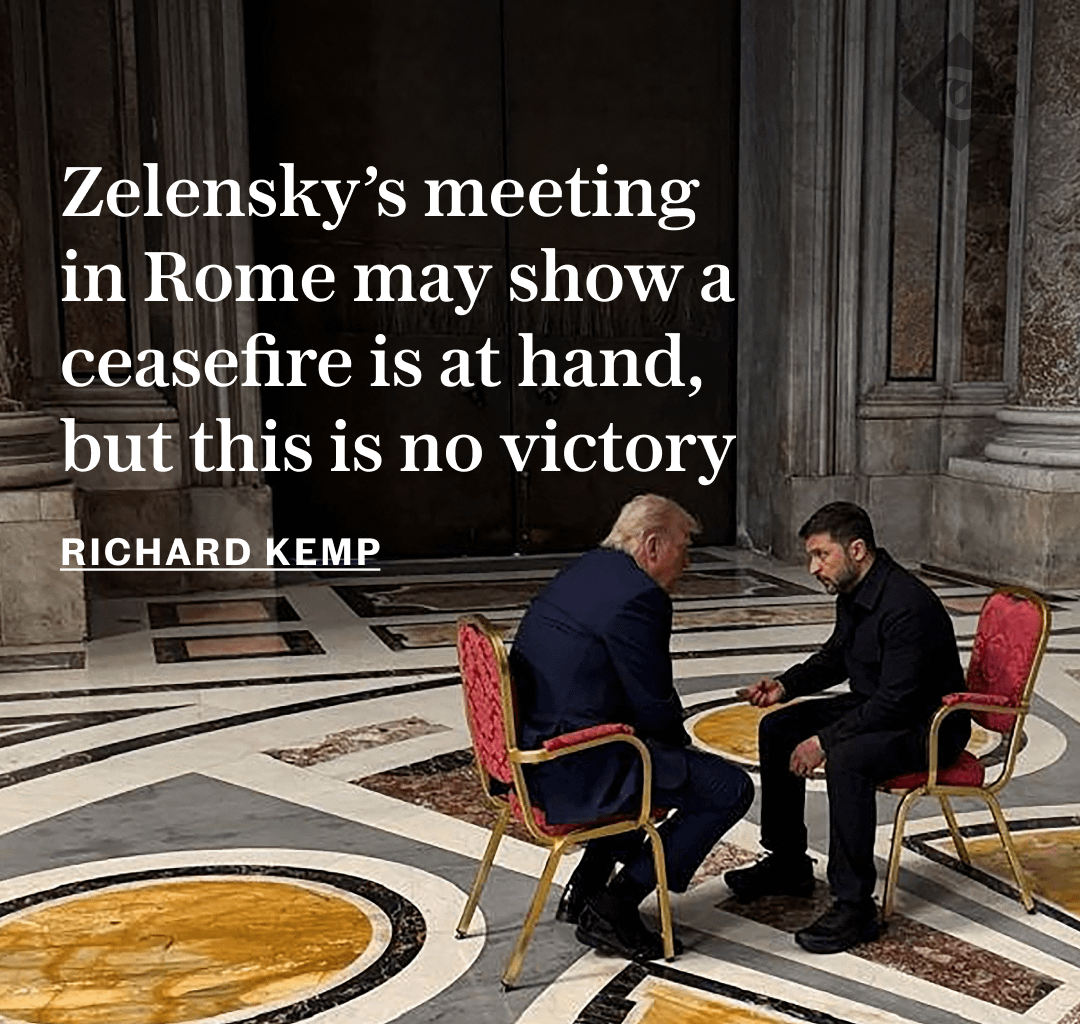 Zelensky's meeting in Rome may show a ceasefire is at hand, but this is no victory