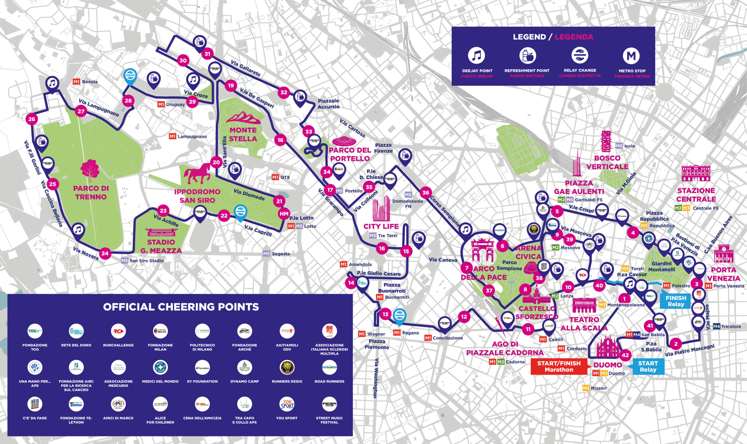 Percorso Milano Marathon 2025. Strade chiuse e mezzi Atm deviati