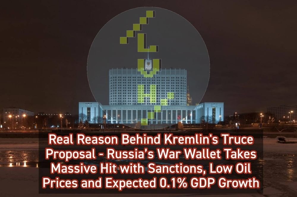 Russia just slashed its 2025 Brent forecast by 17%. If Urals, Russia’s main oil blend, sticks at $50, GDP might grow 0.1%. From 4% war-fueled “growth” to barely breathing. Turns out, you can’t keep sanctioned economy running on missiles and oil fumes forever and suddenly crave for Easter truce. Lol.