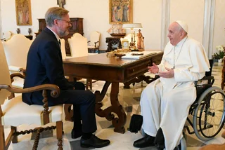 Prime Minister Petr Fiala meeting Pope Francis in mid-2022. (Photo: The Vatican)