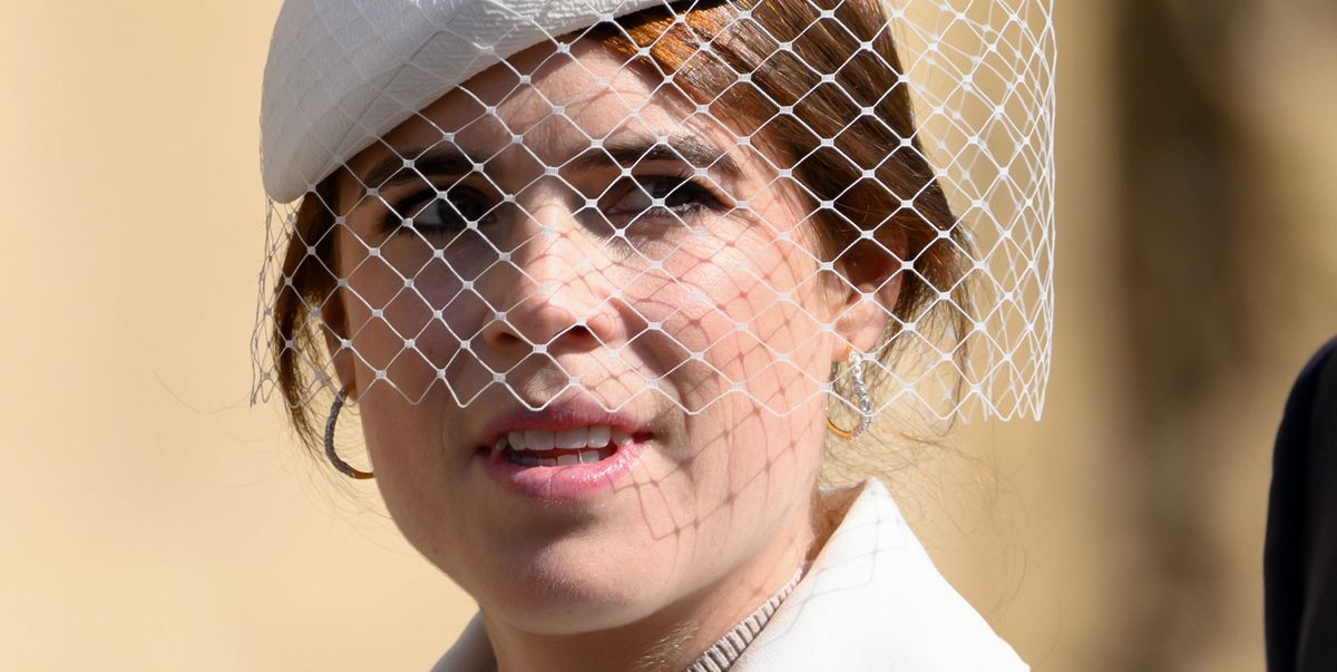 Princess Eugenie Wore A Chic White Netted Hat For Royal Easter