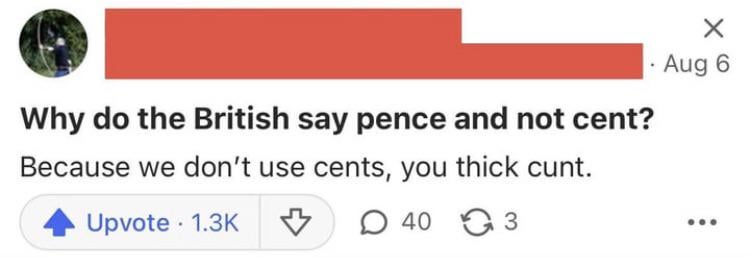 A very British answer 😂