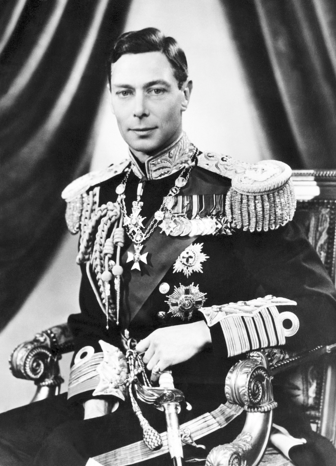His Majesty King George VI, wearing his uniform as Admiral of the Fleet, London, England, May 4, 1937