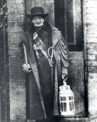 Brixton Rd, 1850, Charlie Rouse, Nightwatchman; Hackney 1906; Oxford St, 1910.