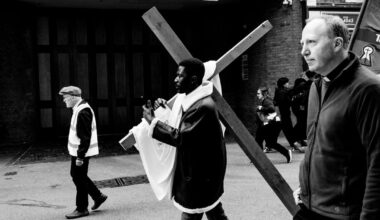 I photographed the Good Friday Walk of Witness in Scarborough yesterday.
