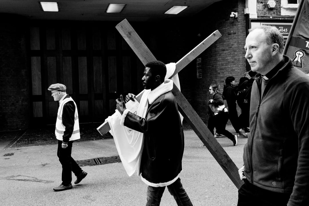 I photographed the Good Friday Walk of Witness in Scarborough yesterday.